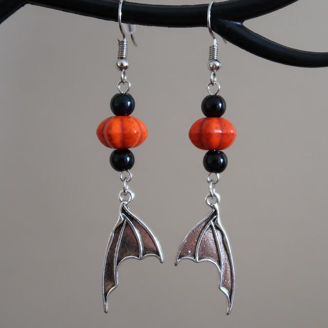 Bat Wing Earrings (Pumpkin)