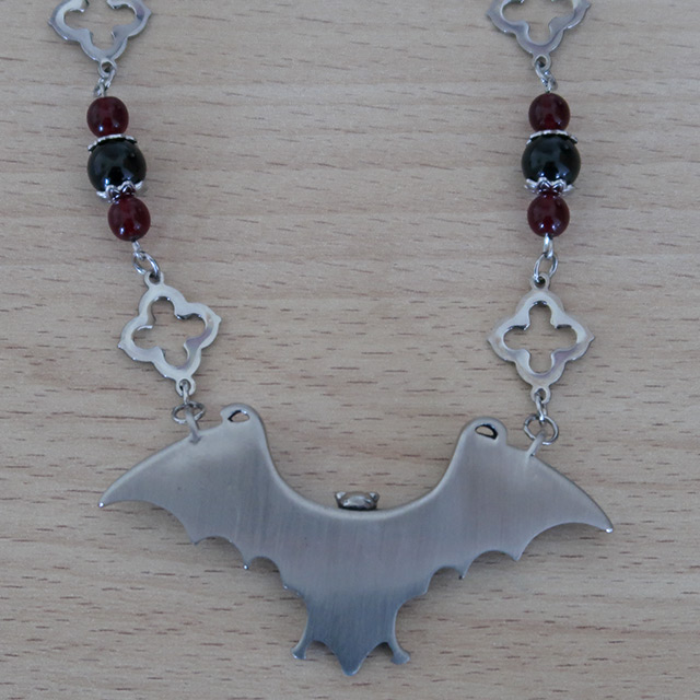 Bat necklace (reverse view)
