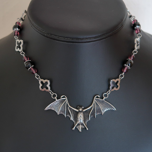 Bat necklace (front view)