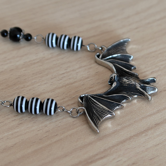 Bat necklace (side view)