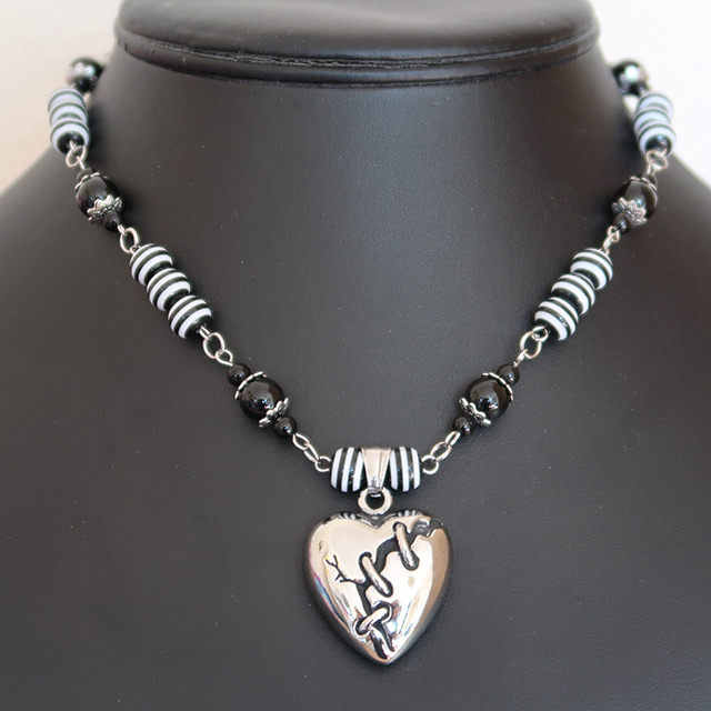 Broken Heart necklace (front view)